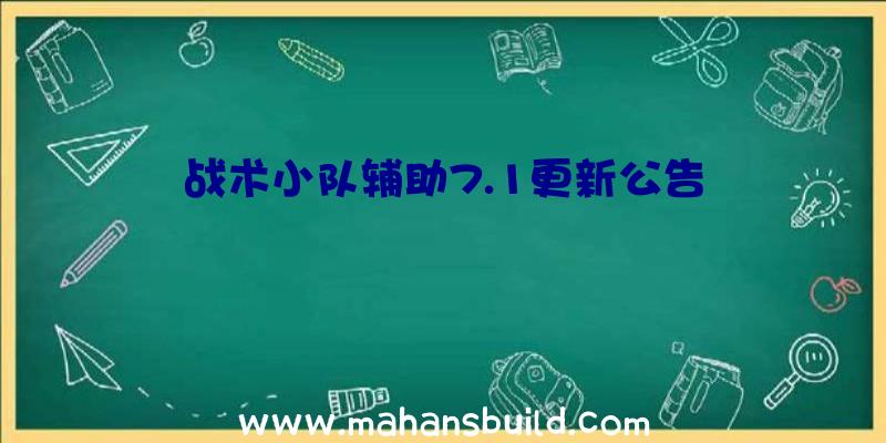 战术小队辅助7.1更新公告