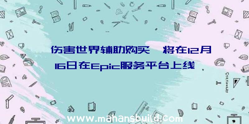 《伤害世界辅助购买》将在12月16日在Epic服务平台上线